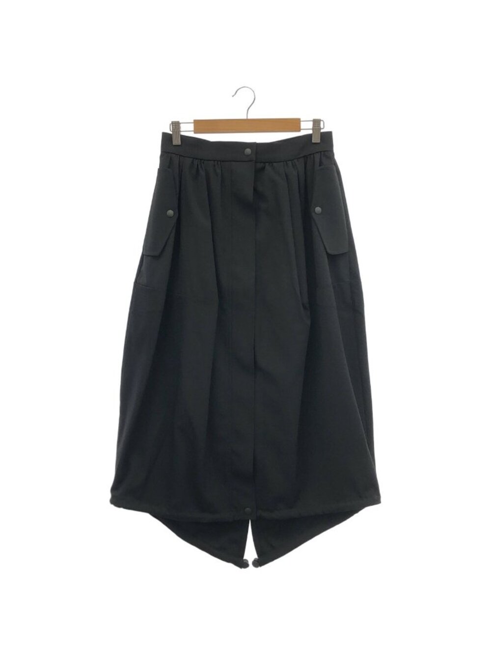 Max Mara Black Cargo Skirt Wool 42